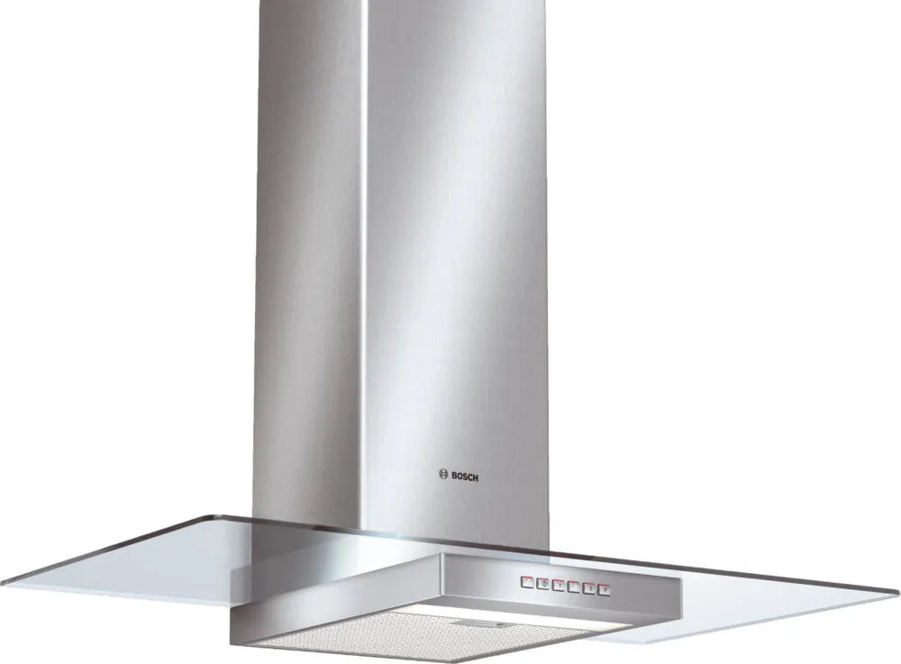 Bosch DWA093551 ocak bacası Duvara monteli Gümüş 620 m³/Saat Davlumbaz ve Aspiratö