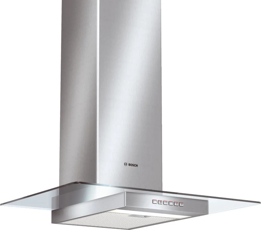 Bosch DWA073551 ocak bacası Duvara monteli Gümüş 620 m³/Saat Davlumbaz ve Aspiratö