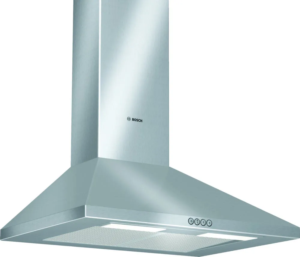 Bosch DWW072750 ocak bacası Duvara monteli Gümüş 740 m³/Saat Davlumbaz ve Aspiratö