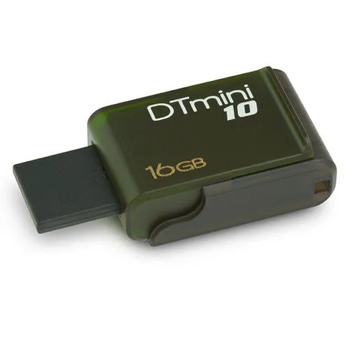 Kingston DataTraveler mini10 USB flash sürücü 16 GB A tipi USB 2.0 Yeşil RAM Bellek USB Bellek
