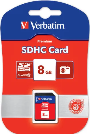 Verbatim SecureDigital SDHC Class 6 8GB 44019 Thumbnail 1