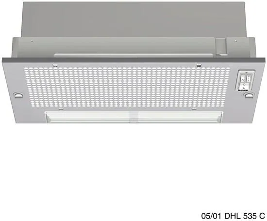 Bosch DHL535C ocak bacası Gömme Gümüş 280 m³/Saat Davlumbaz ve Aspiratö
