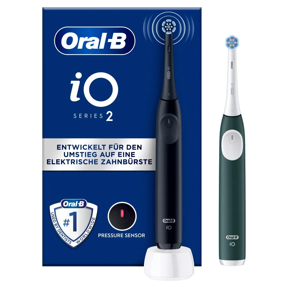 Oral-B iO Series 2 Yetişkin Titreşimli diş fırçası Siyah, Yeşil Şarjlı Diş Fırçaları