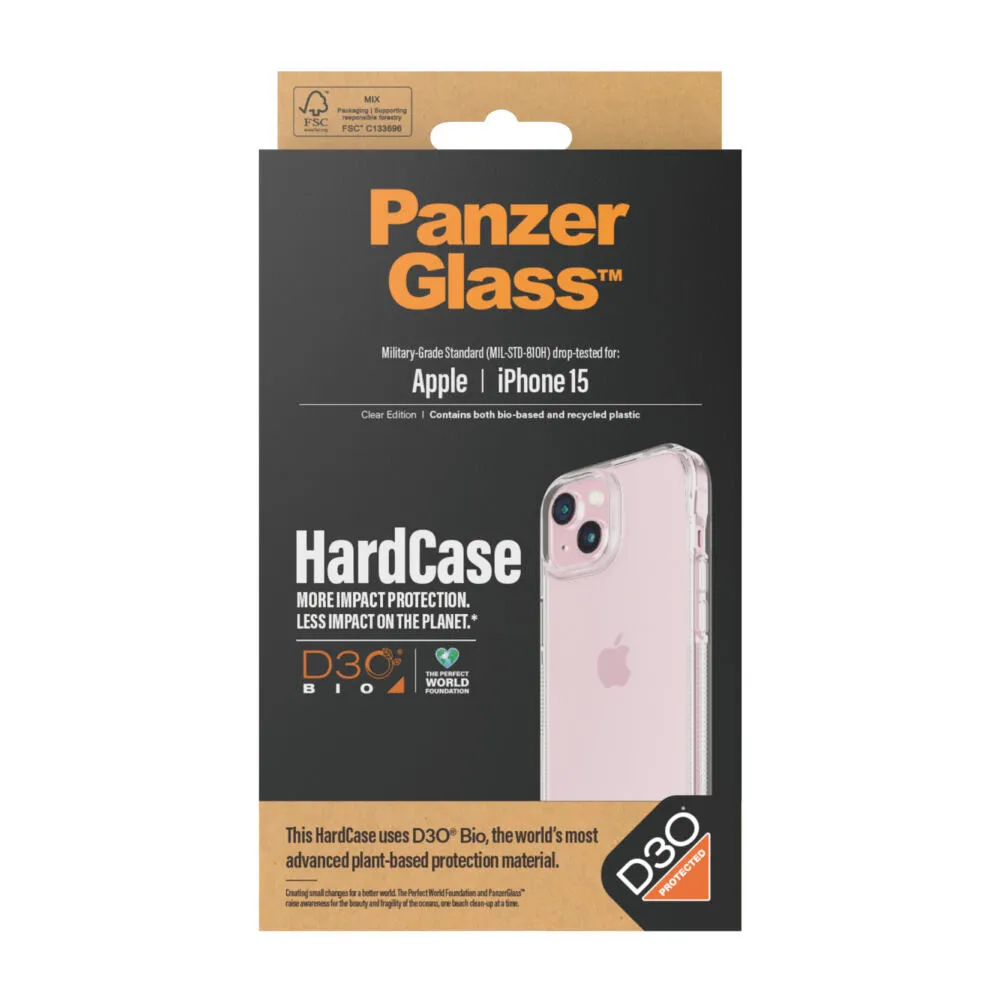 PanzerGlass® HardCase Transparent w. D3O® iPhone 15 1172 Thumbnail 4