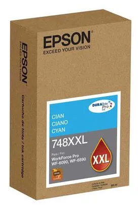 Epson 748XXLC mürekkep kartuşu 1 adet Orijinal Cam Göbeği