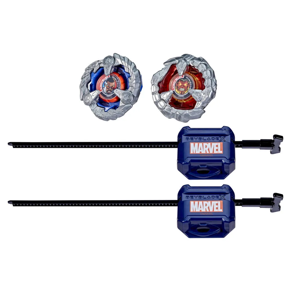 Beyblade X and Marvel Collab Captain America 4-70GB ve Red Hulk 1-80R Aktif ve Beceri Oyuncakları