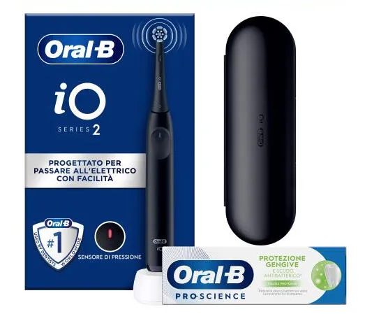 Oral-B iO2 Yetişkin Titreşimli diş fırçası Siyah Şarjlı Diş Fırçaları