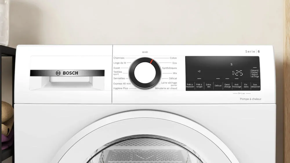 Bosch Serie 6 WQG133DTFR kurutucu Solo Önden yüklemeli 8 kg Beyaz Thumbnail 1