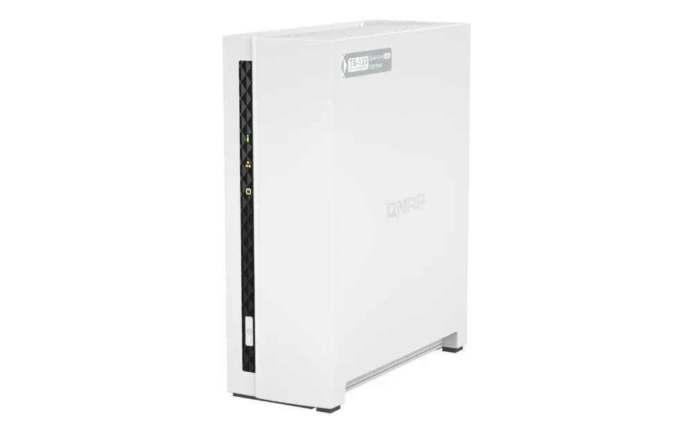QNAP TS-133 NAS Dikey (Tower) Cortex-A55 2 GB 4 TB HDD QNAP Turbo System Beyaz Thumbnail 5