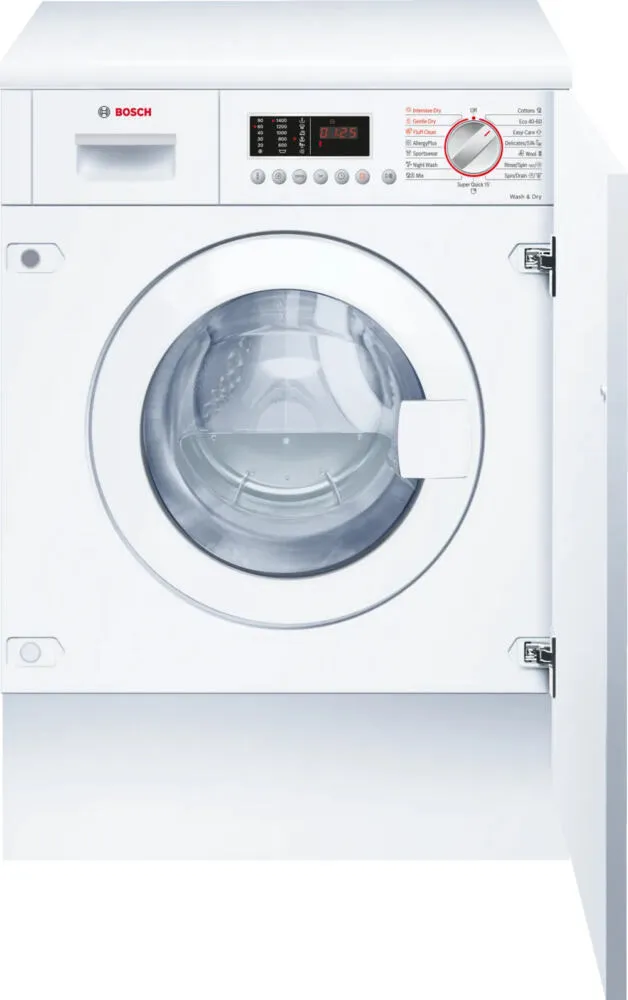 Bosch Serie 6 WKD28543EU çamaşır kurutma makinesi Ankastre Önden yüklemeli Beyaz Kurutmalı Çamaşır Makinesi