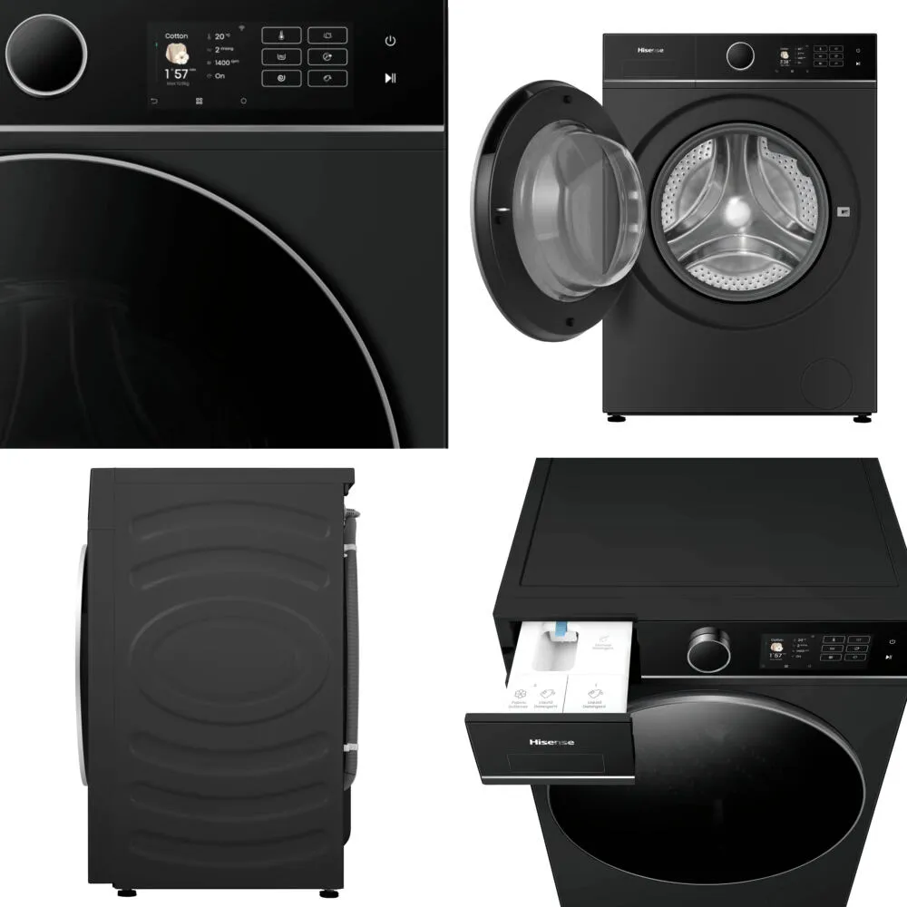 Hisense WF5I1045BBQ 10.5 kg 1400 Devir Çamaşır Makinesi Thumbnail 3