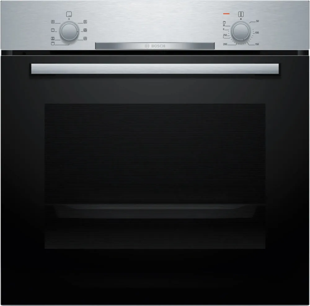 Bosch Serie 2 HBA510BR4 fırın 71 l 3400 W Siyah, Paslanmaz çelik