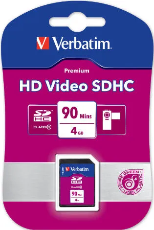 Verbatim HD Video SDHC 4GB 90mins 44029 Thumbnail 2