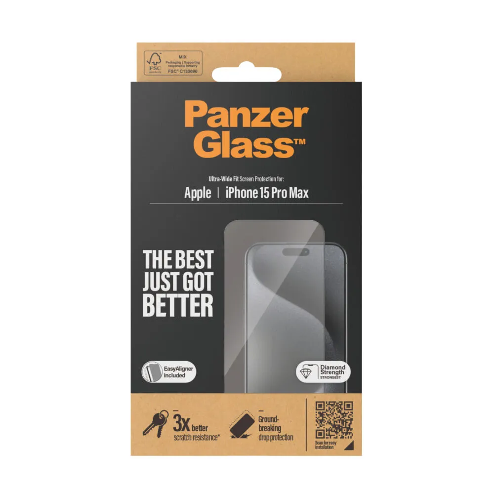 PanzerGlass® Screen Protector iPhone 15 Pro Max | Ultra-Wide Fit w. EasyAligner 2812 Thumbnail 5