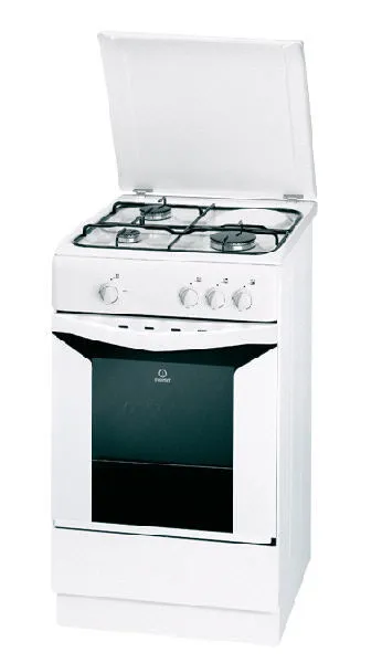 Indesit K1I2(W)/E Ocaklı fırın Bağımsız ocak Gaz/Benzin Gaz Beyaz