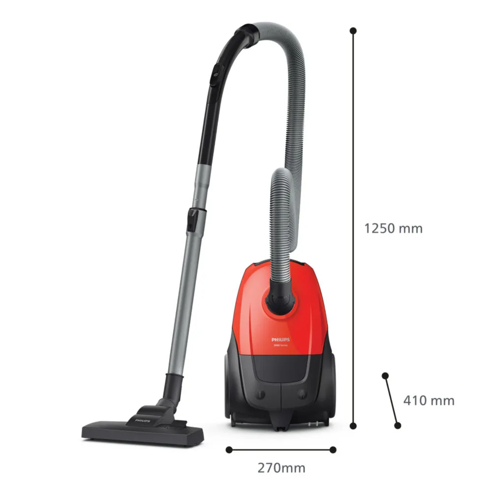 Philips 2000 series XD2042/10 elektrik süpürgesi 3 l Silindir vakum Kuru 1800 W Toz torbası Thumbnail 4