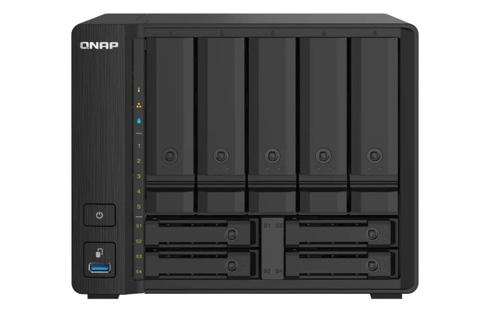 QNAP TS-932PX NAS Dikey (Tower) Annapurna Labs Alpine AL-324 4 GB DDR4 5 TB HDD QNAP Turbo System Siyah