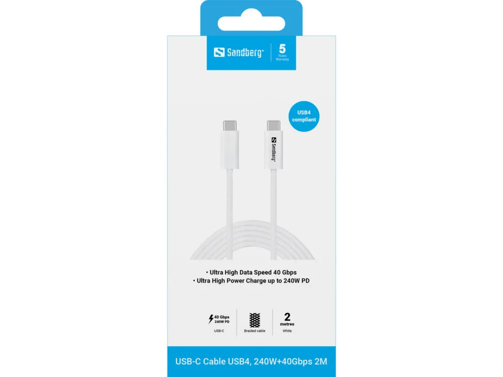 Sandberg 136-57 USB C to USB C (2 m) USB Kablosu Thumbnail 2