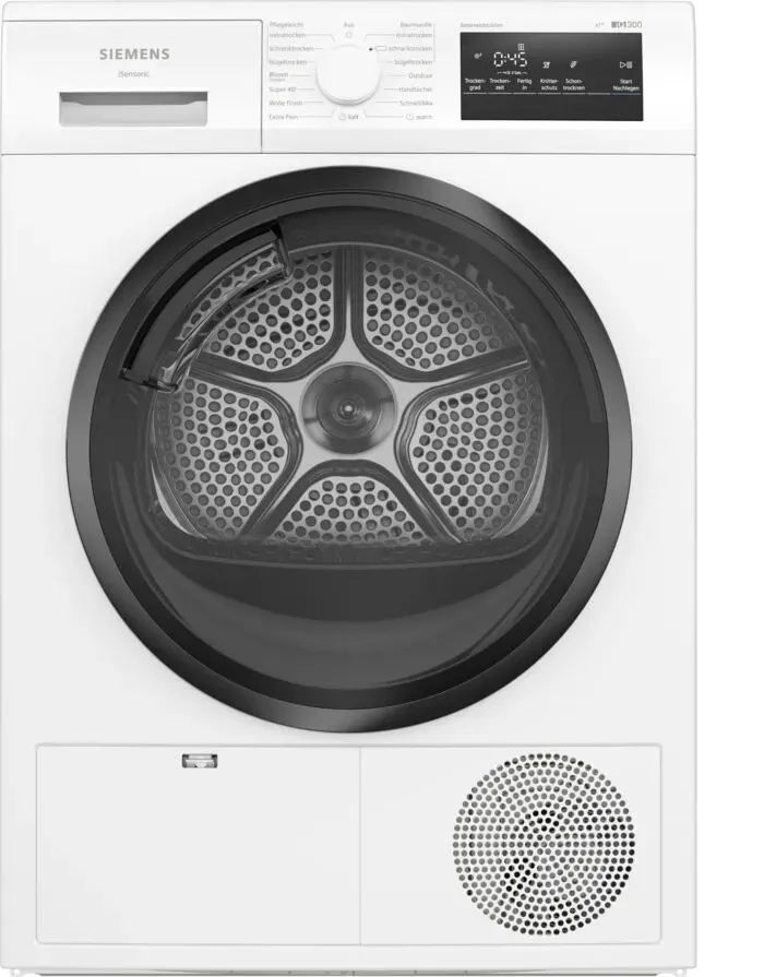 Siemens iQ300 WT45HVU5AT kurutucu Solo Önden yüklemeli 8 kg Beyaz Kurutma Makinesi