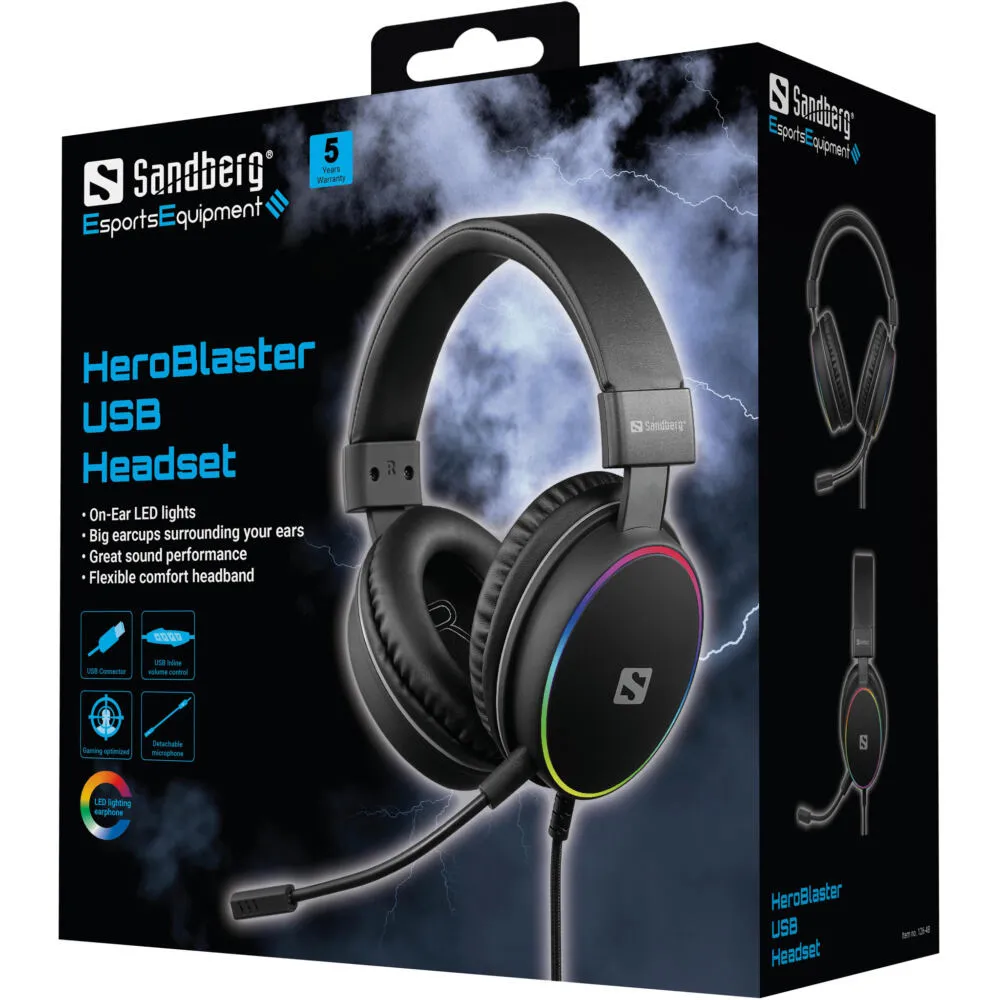 Sandberg HeroBlaster USB Headset 126-48 Oyuncu Kulaklığı Thumbnail 12