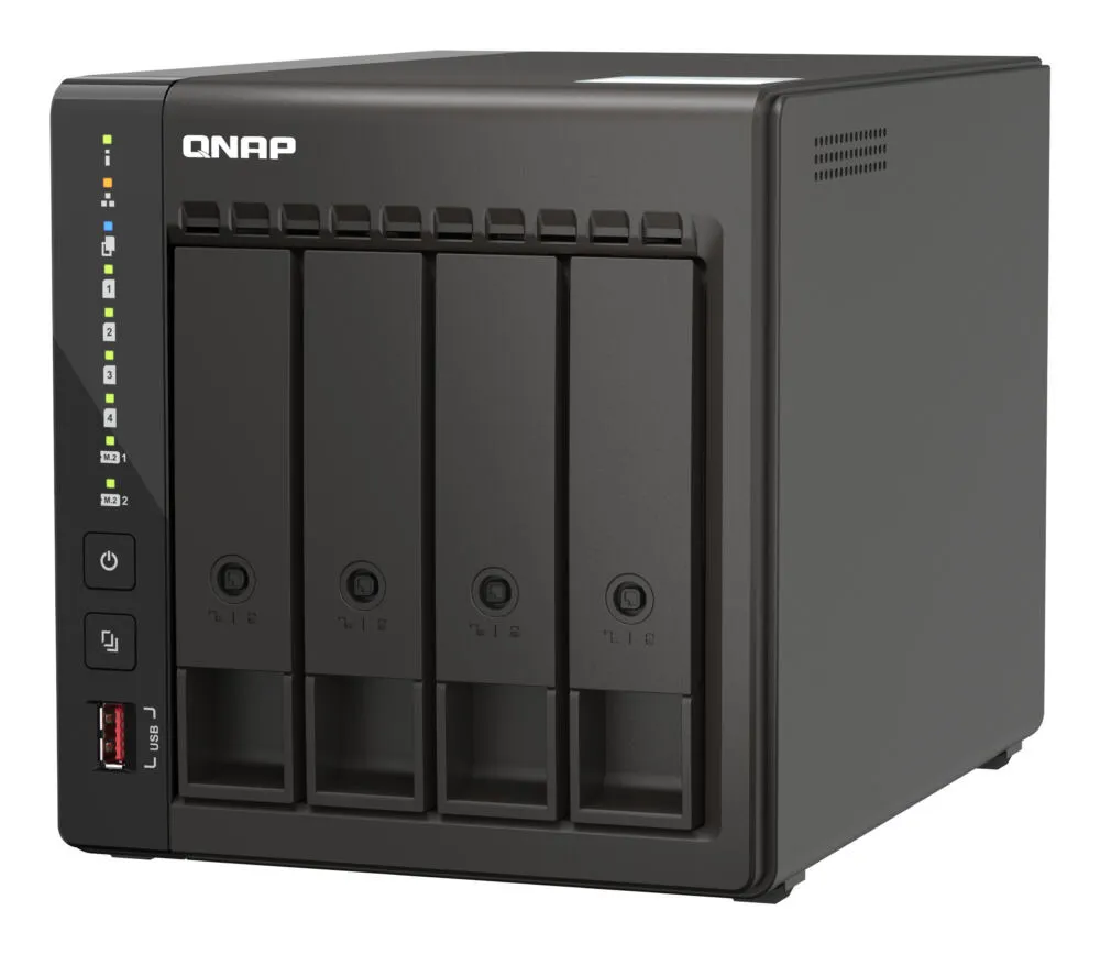 QNAP TS-453E NAS Dikey (Tower) Intel® Celeron® J6412 8 GB 16 TB HDD QNAP Turbo System Siyah Thumbnail 5