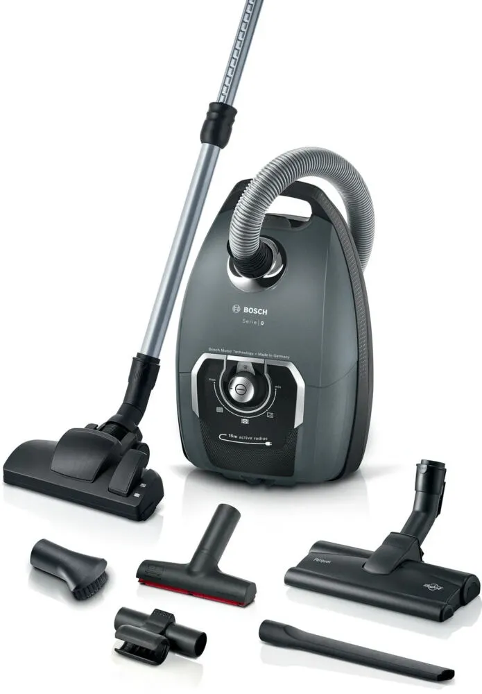 Bosch Serie 8 BGL75XPRQ elektrik süpürgesi 5 l Tambur vakum Kuru 750 W Toz torbası Elektrikli Süpürge