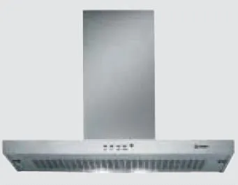 Indesit H 771 IX ocak bacası Duvara monteli Paslanmaz çelik 640 m³/Saat Davlumbaz ve Aspiratö