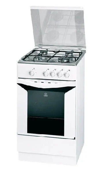 Indesit K1G2S(XW)/E Ocaklı fırın Bağımsız ocak Gaz/Benzin Gaz Beyaz