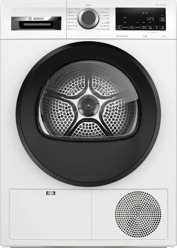 Bosch Serie 6 WQG241A0IT kurutucu Solo Önden yüklemeli 9 kg Beyaz Kurutma Makinesi