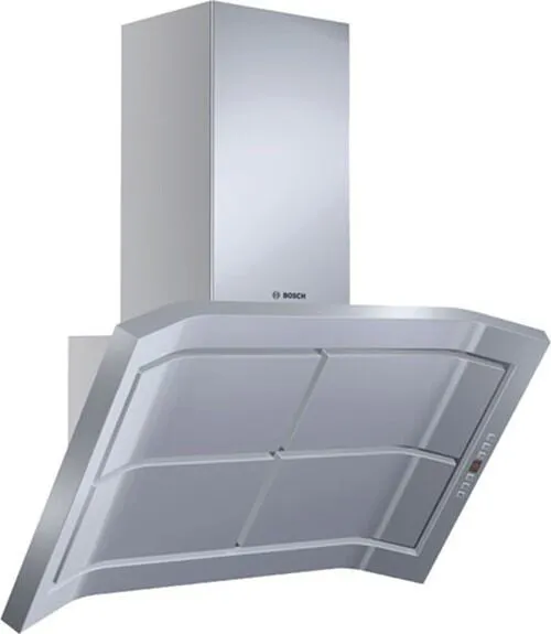 Bosch DWK096751B ocak bacası Duvara monteli Gümüş 740 m³/Saat Davlumbaz ve Aspiratö