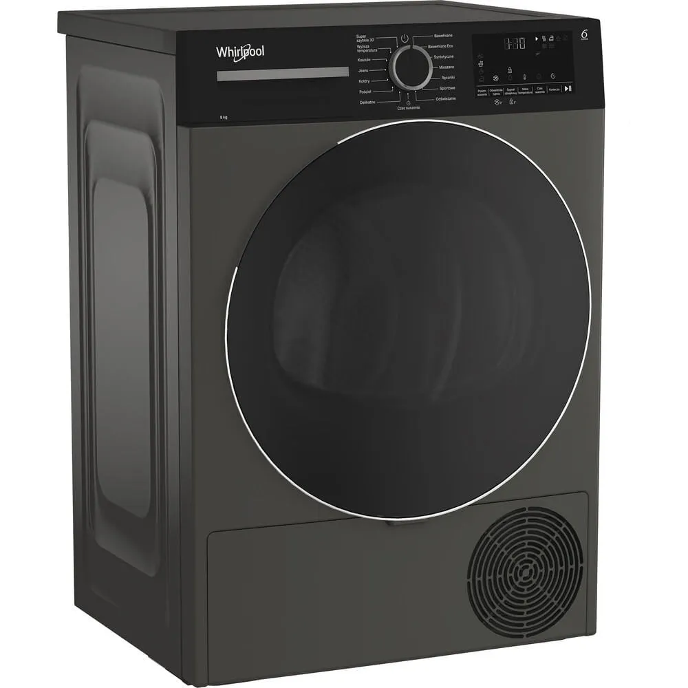 Whirlpool MX WSD 83M GBS PL kurutucu Solo Önden yüklemeli 8 kg Grafit Kurutma Makinesi