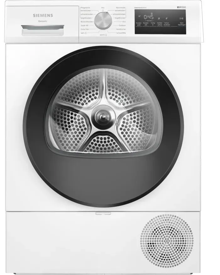 Siemens iQ300 WT45HVU7AT kurutucu Solo Önden yüklemeli 8 kg Beyaz Kurutma Makinesi