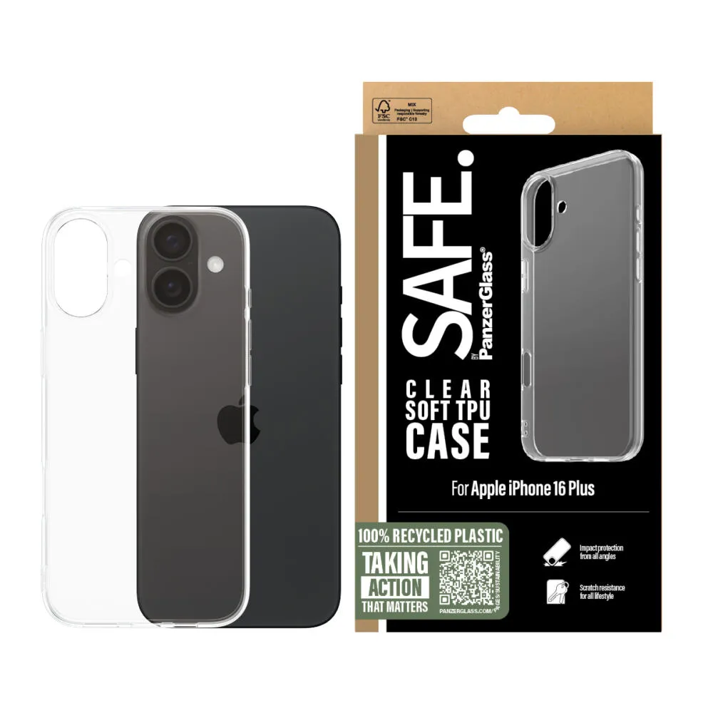 PanzerGlass SAFE. by PanzerGlass® TPU Case Transparent iPhone 16 Plus SAFE95898 Thumbnail 1