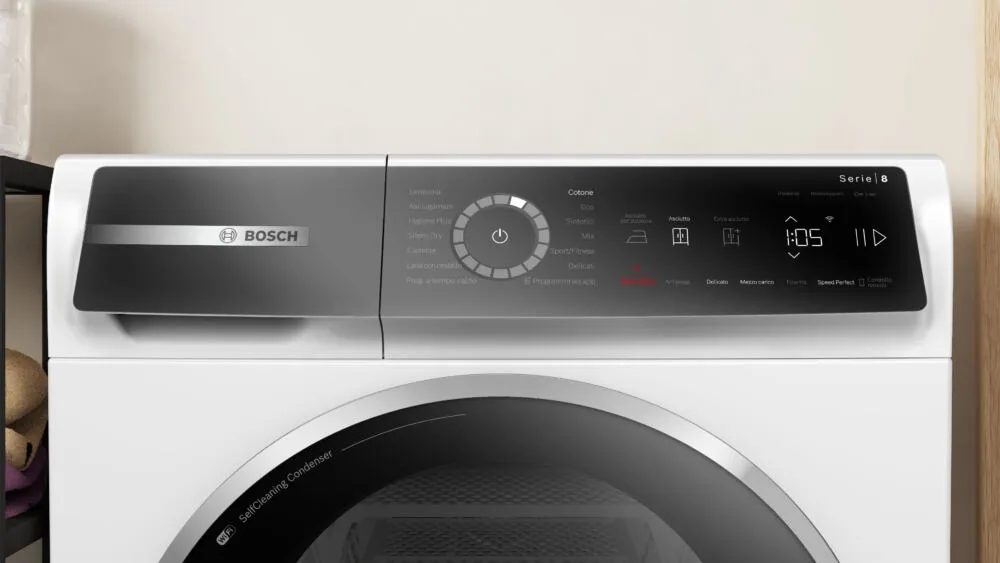 Bosch Serie 8 WQB246D0II kurutucu Solo Önden yüklemeli 9 kg Beyaz Thumbnail 7