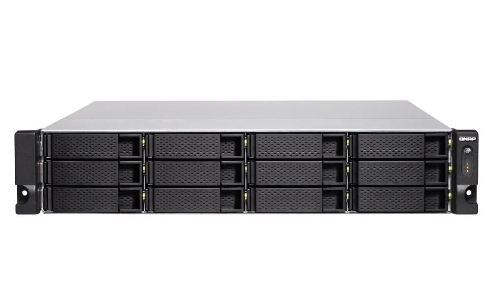 QNAP TS-1277XU-RP NAS Yatay (2U) AMD Ryzen™ 5 2600 8 GB DDR4 0 TB QNAP Turbo System Alüminyum, Siyah