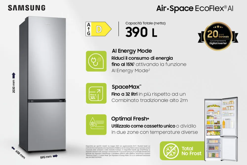 Samsung RB38C603DSA/EF 390 Litre No-Frost Buzdolabı Thumbnail 4