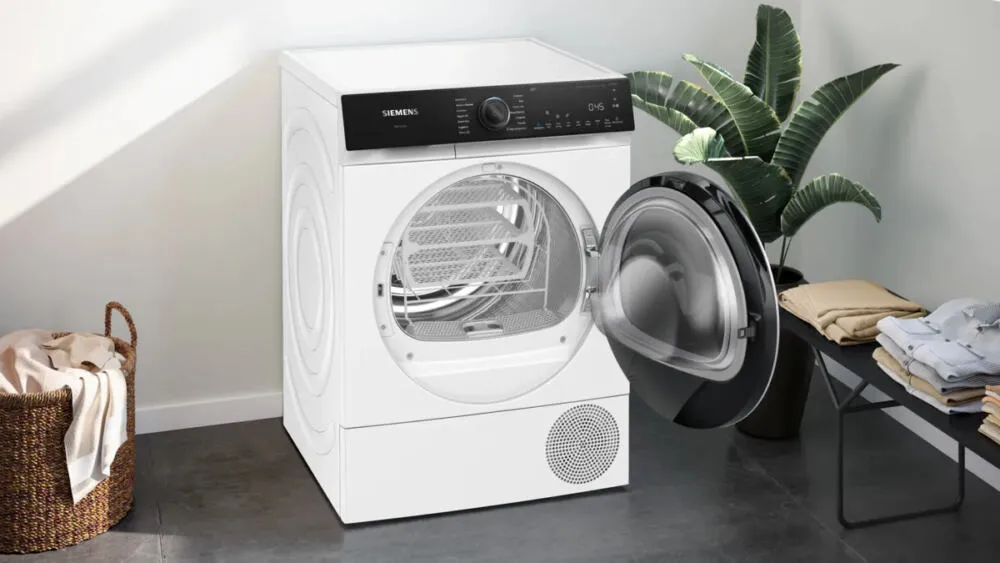 Siemens iQ500 WQ46H2D9GB kurutucu Solo Önden yüklemeli 9 kg Beyaz Thumbnail 2