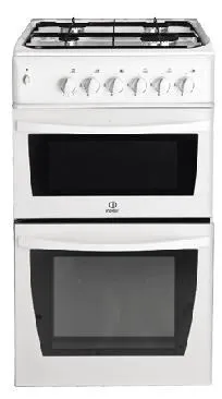 Indesit KD3G2SWIR Ocaklı fırın Bağımsız ocak Gaz/Benzin Gaz Beyaz