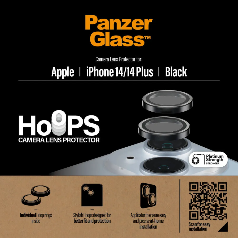 PanzerGlass® Hoops® Camera Lens Protector Black iPhone 14 | 14 Plus 1140 Thumbnail 12