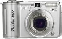 Canon PowerShot A630 1/1.8" Kompakt kamera 8 MP CCD 3264 x 2448 Piksel Gümüş Digital Kame