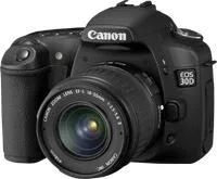 Canon EOS 30D + EF-S 18-55mm SLR Fotoğraf Makinesi Kiti 8,2 MP CMOS 3504 x 2336 Piksel Siyah Digital Kame
