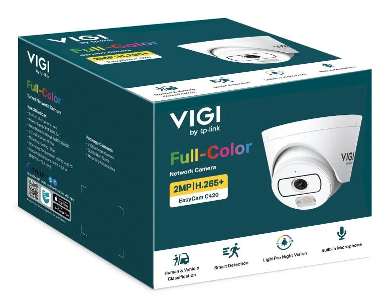 TP-Link EasyCam C420 Kubbe IP güvenlik kamerası Dışmekan 1920 x 1080 Piksel Tavan/Duvar/Direk Thumbnail 3
