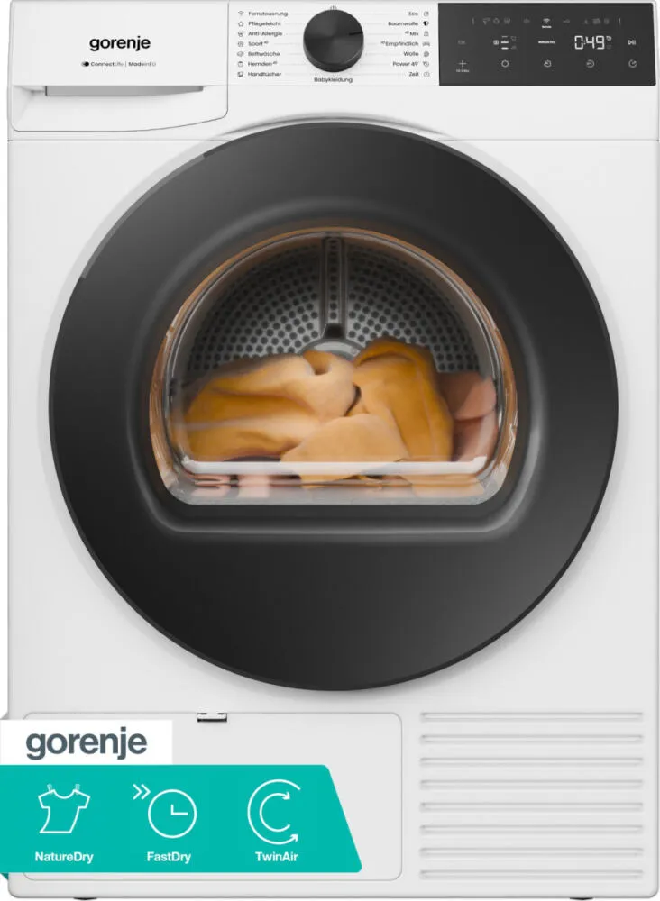 Gorenje D5G49D kurutucu Solo Önden yüklemeli 9 kg Beyaz Kurutma Makinesi