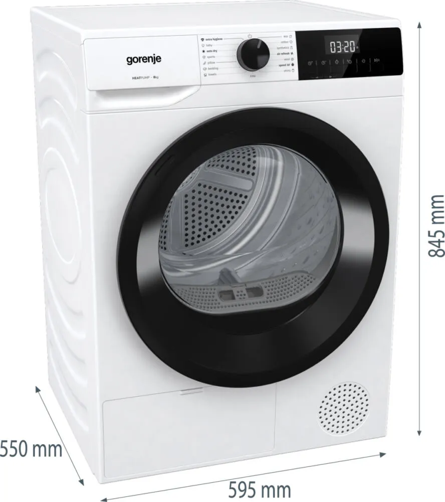 Gorenje DPE82 20016980 8 kg Isı Pompalı Kurutma Makinesi Thumbnail 11
