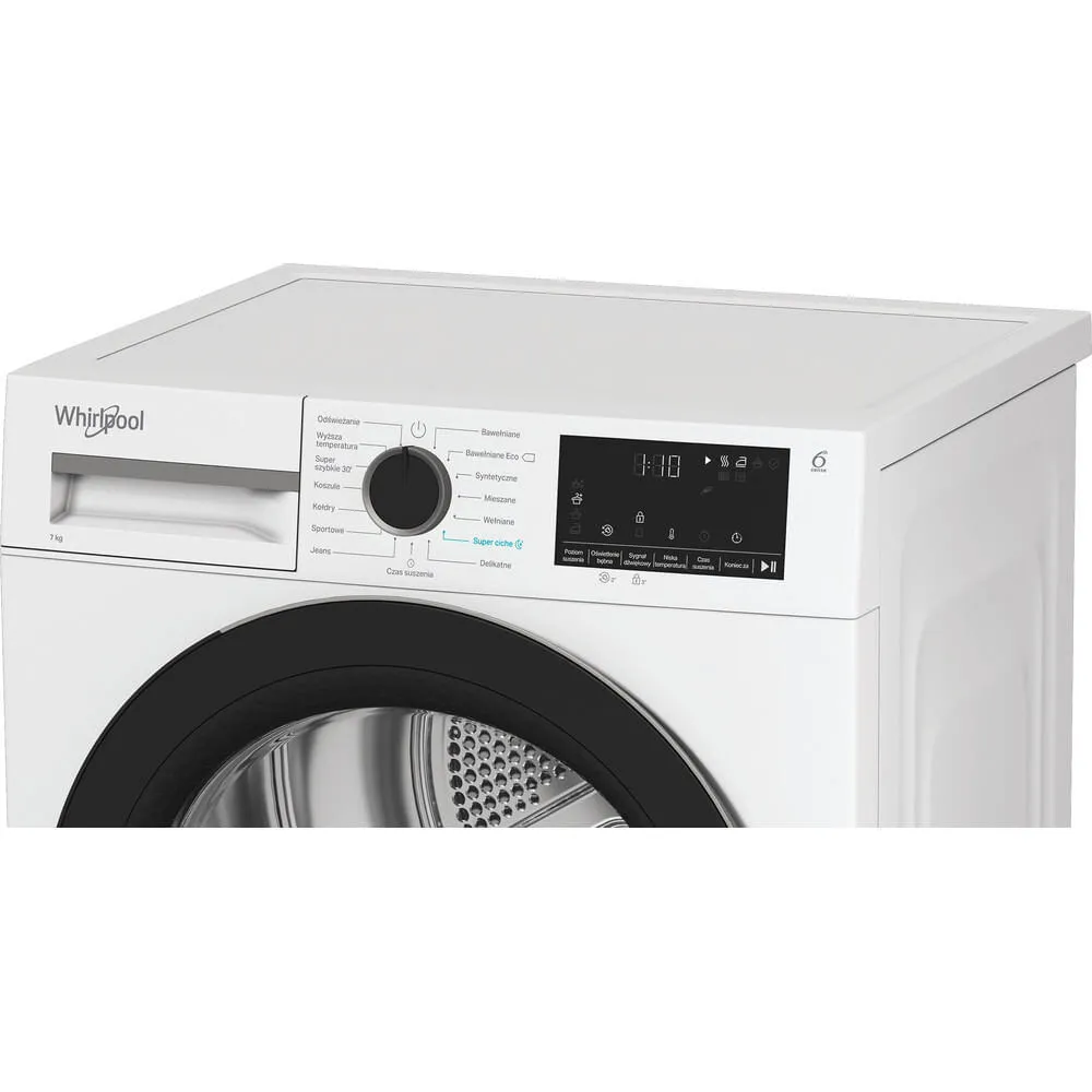 Whirlpool C WSD 74M WBS PL kurutucu Solo Önden yüklemeli 7 kg Beyaz Thumbnail 3