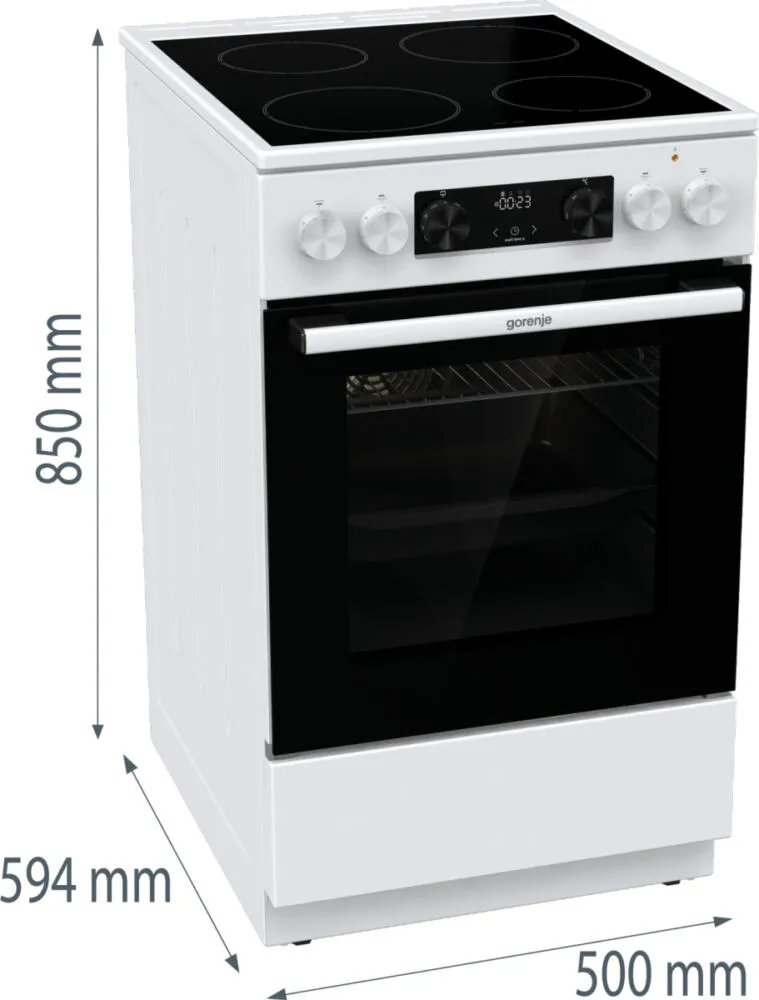 Gorenje G600 GEC5C61WG Bağımsız ocak Elektrik Bölge indüksiyon ocağı Beyaz Thumbnail 6