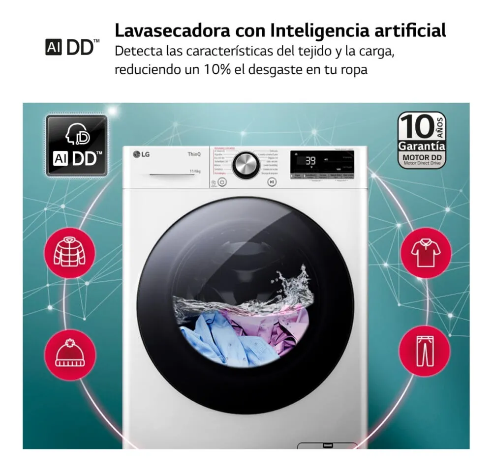 LG F4DR7011AGW.OUTLET Washer Dryers Thumbnail 1