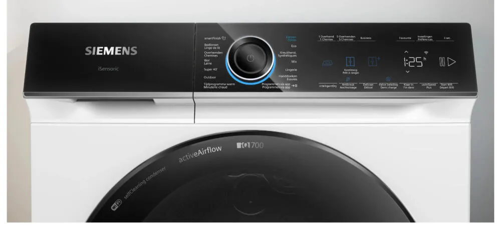 Siemens iQ700 WR47B2C5FG kurutucu Solo Önden yüklemeli 9 kg Beyaz Thumbnail 1