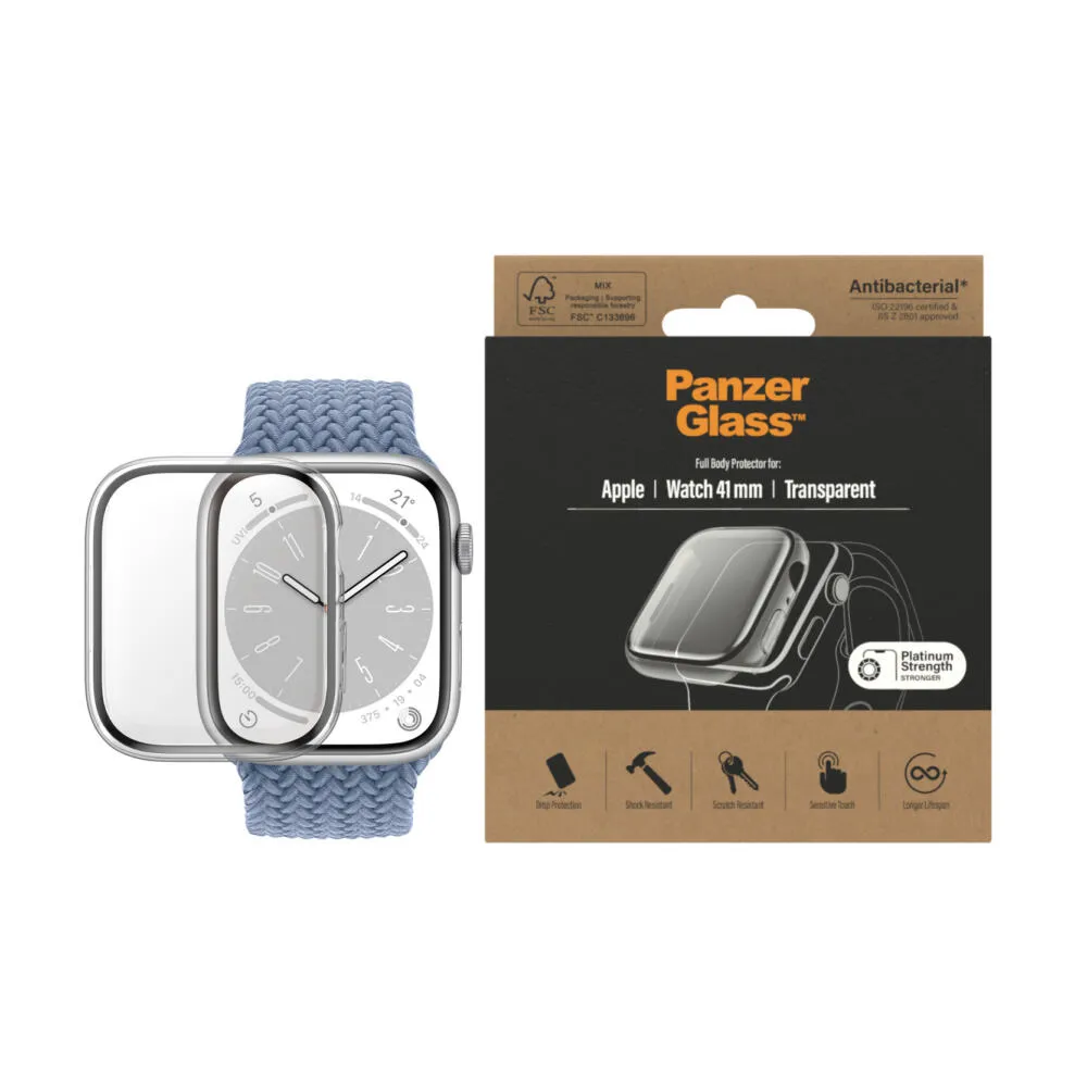 PanzerGlass® Full body Case Apple Watch Series 9 | 8 | 7 | 41mm | Transparent 3658 Thumbnail 1