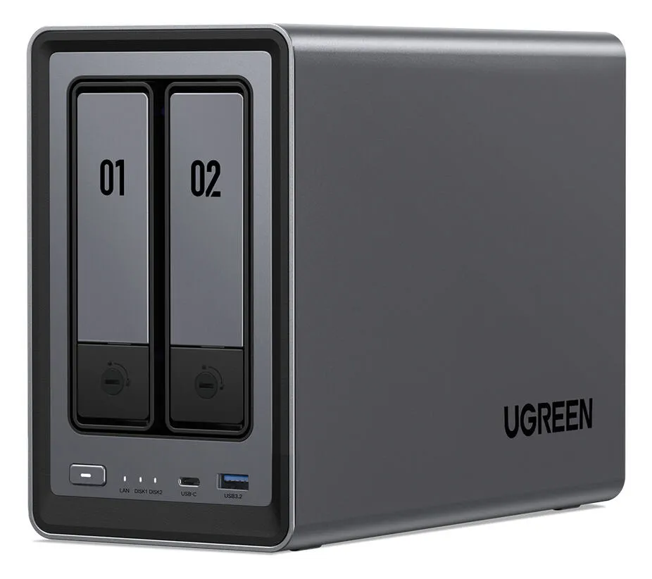 Ugreen NASync DXP2800 NAS Kompakt Intel® N N100 8 GB DDR5 UGOS Pro Siyah